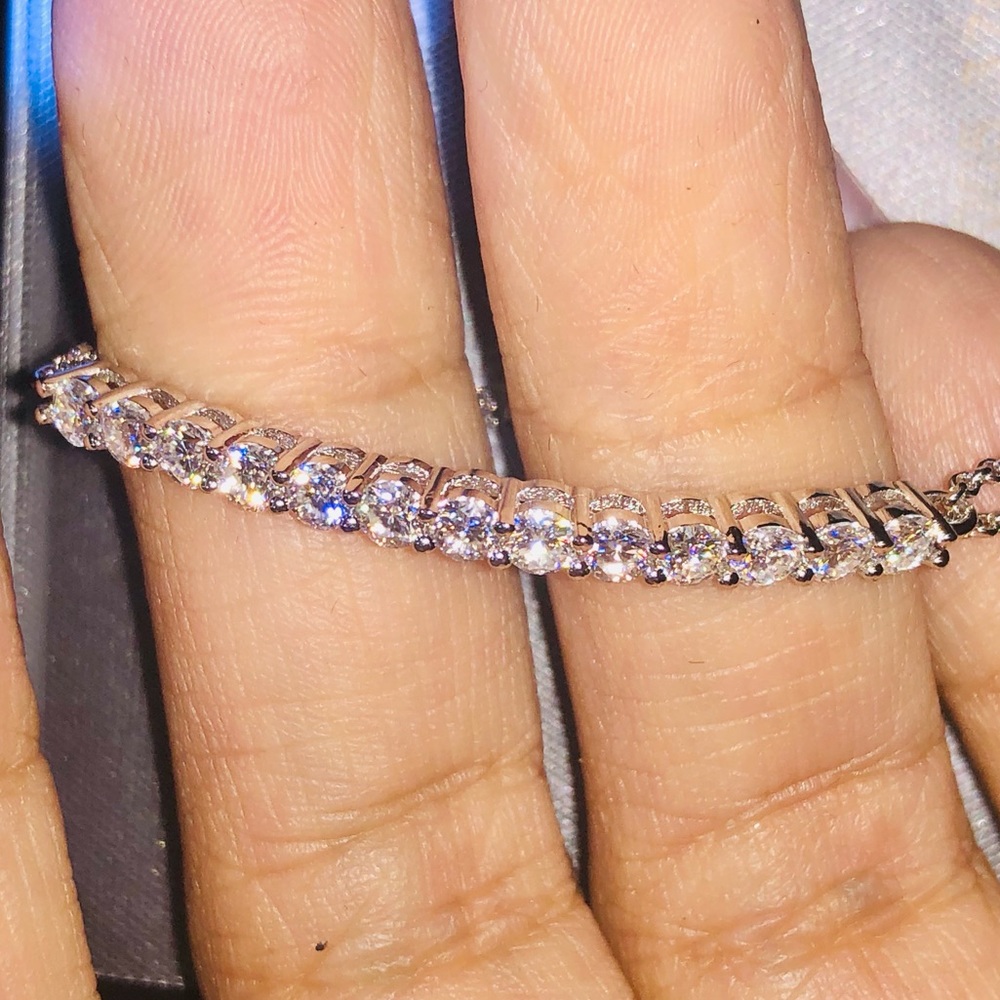 GRA certified VVS diamond bolo bracelet engagement wedding Valentine’s birthday - Picture 8 of 11